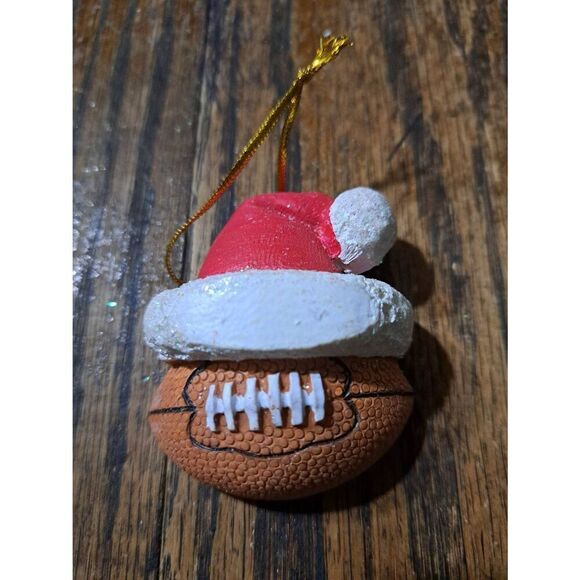 Lot 5 Football Baseball Sports Christmas Holiday Tree Ornaments to Personalize - Picture 3 of 5